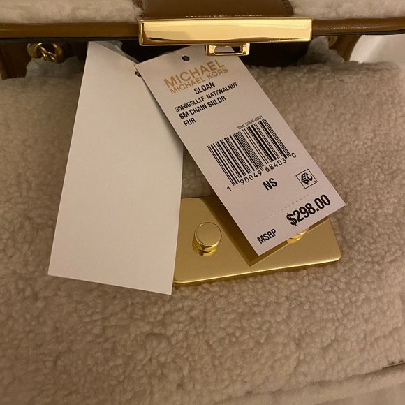 NWT Michael Kors Sloan Bag (Tan, Shearling) - Picture 3 of 3